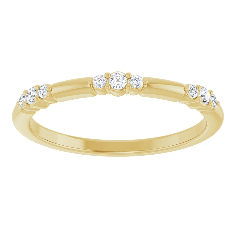 14K Yellow 1/8 CTW Lab-Grown Diamond Stackable Ring