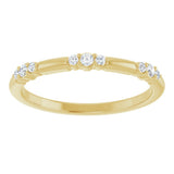14K Yellow Gold 1/8 CTW  Natural Diamond Stackable Ring
