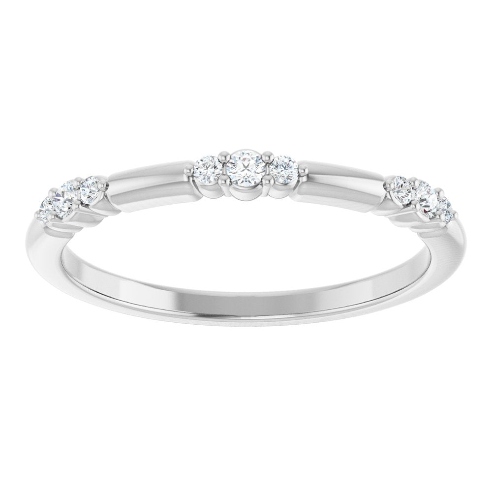 14K White 1/8 CTW Lab-Grown Diamond Stackable Ring