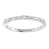 14K White Gold 1/8 CTW  Natural Diamond Stackable Ring