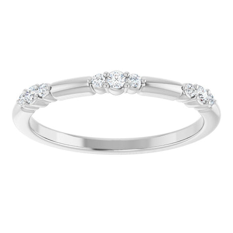 14K White Gold 1/8 CTW Lab-Grown Diamond Stackable Ring