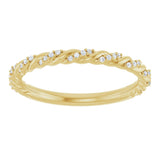 14K Yellow 1/10 CTW Natural Diamond Rope Anniversary Band