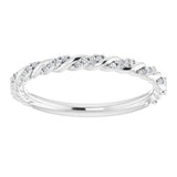 14K White 1/10 CTW Natural Diamond Band