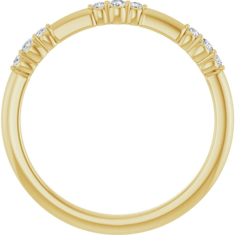 14K Yellow Gold 1/8 CTW Lab-Grown Diamond Stackable Ring