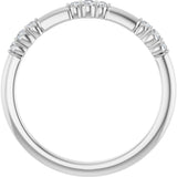 Platinum 1/8 CTW  Natural Diamond Stackable Ring