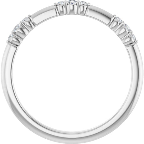 14K White Gold 1/8 CTW  Natural Diamond Stackable Ring