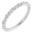 14K White 1/10 CTW Natural Diamond Band