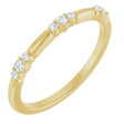 14K Yellow Gold 1/8 CTW  Natural Diamond Stackable Ring