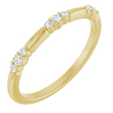 14K Yellow Gold 1/8 CTW  Natural Diamond Stackable Ring