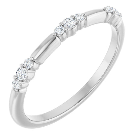 14K White Gold 1/8 CTW Lab-Grown Diamond Stackable Ring