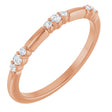 14K Rose 1/8 CTW  Natural Diamond Stackable Ring