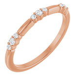 14K Rose 1/8 CTW Lab-Grown Diamond Stackable Ring