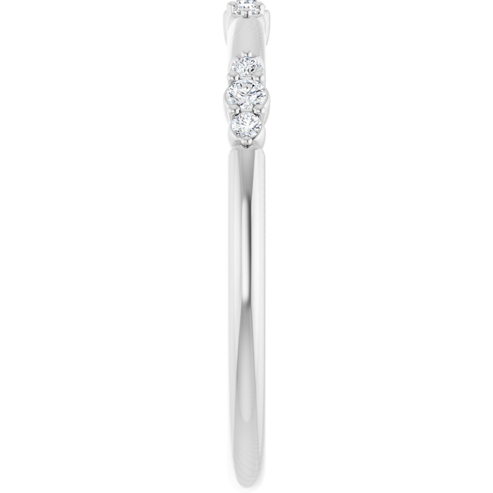 Platinum 1/8 CTW  Natural Diamond Stackable Ring