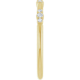 14K Yellow Gold 1/8 CTW  Natural Diamond Stackable Ring