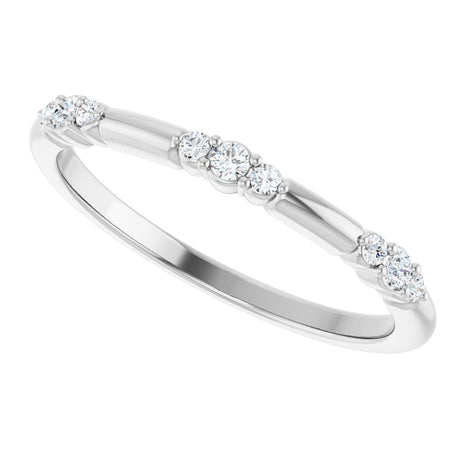 Platinum 1/8 CTW  Natural Diamond Stackable Ring