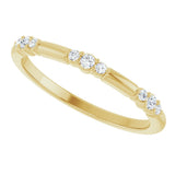 14K Yellow Gold 1/8 CTW  Natural Diamond Stackable Ring