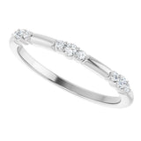 14K White Gold 1/8 CTW Lab-Grown Diamond Stackable Ring