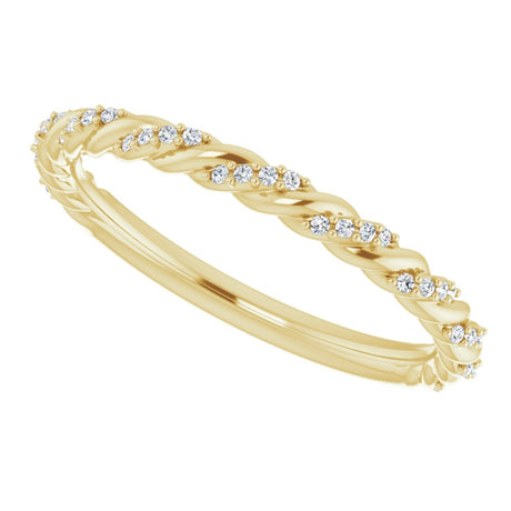 14K Yellow 1/10 CTW Natural Diamond Band