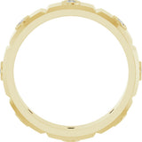14K Yellow 3/8 CTW Mens Natural Diamond Band Size 11