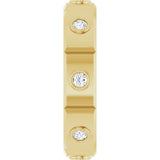 14K Yellow 3/8 CTW Mens Natural Diamond Band Size 11
