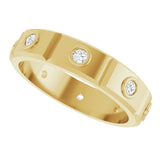 14K Yellow 3/8 CTW Mens Natural Diamond Band Size 11
