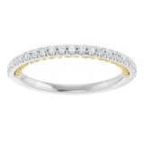 14K White/Yellow 1/5 CTW Natural Diamond Anniversary Band