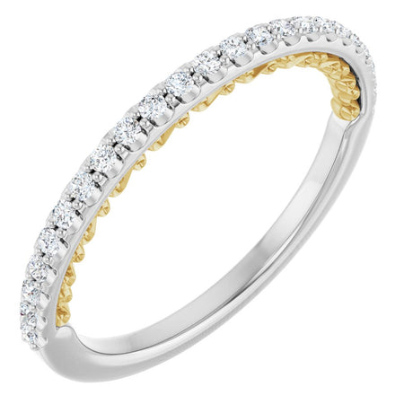 14K White/Yellow 1/5 CTW Natural Diamond Anniversary Band