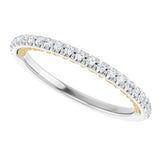 14K White/Yellow 1/5 CTW Natural Diamond Anniversary Band