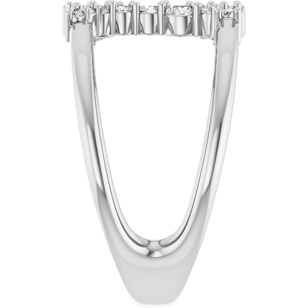 14K White Gold 1/3 CTW Lab-Grown Diamond Negative Space Ring 