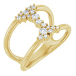 14K Yellow Gold 1/3 CTW Natural Diamond Negative Space Ring