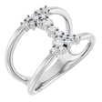 14K White Gold 1/3 CTW Lab-Grown Diamond Negative Space Ring 