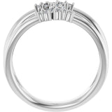 14K White Gold 1/3 CTW Natural Diamond Negative Space Ring