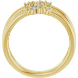 14K Yellow Gold 1/3 CTW Natural Diamond Negative Space Ring