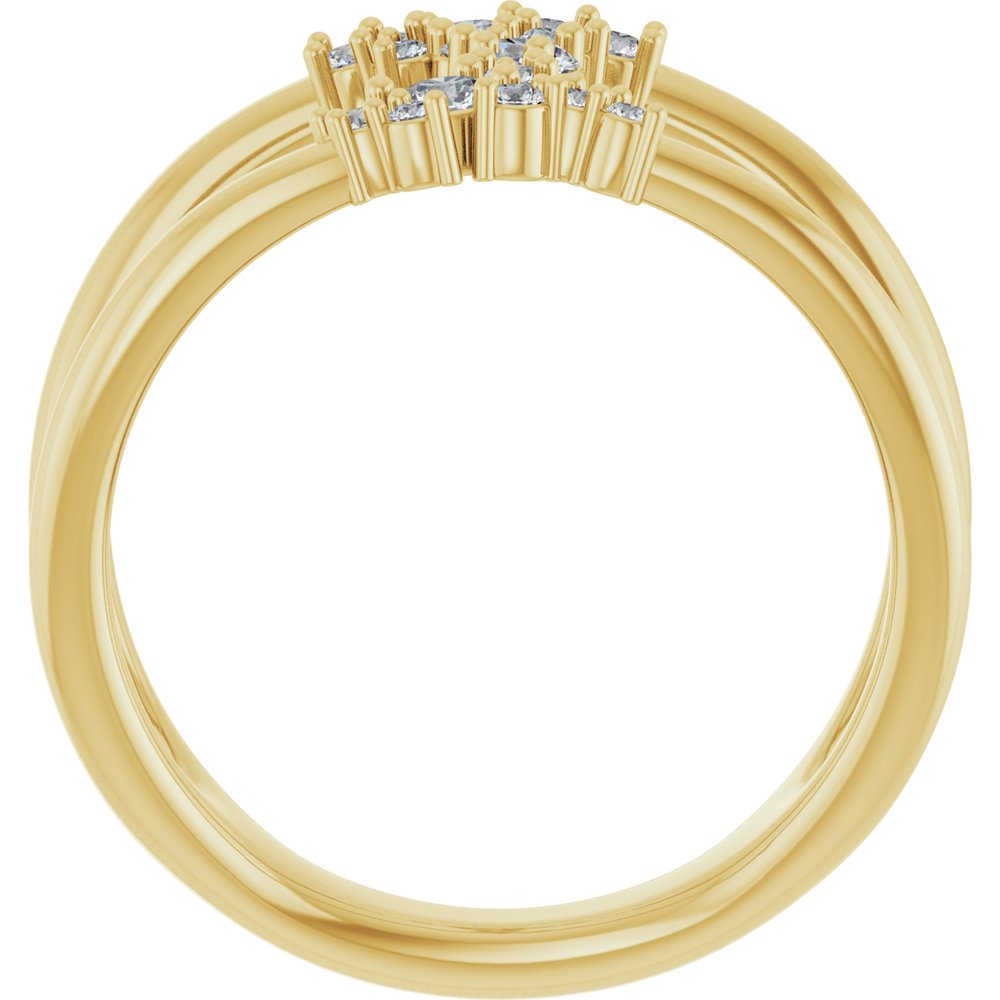 14K Yellow Gold 1/3 CTW Lab-Grown Diamond Negative Space Ring 