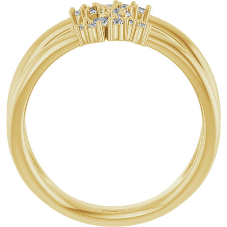 14K Yellow Gold 1/3 CTW Lab-Grown Diamond Negative Space Ring 