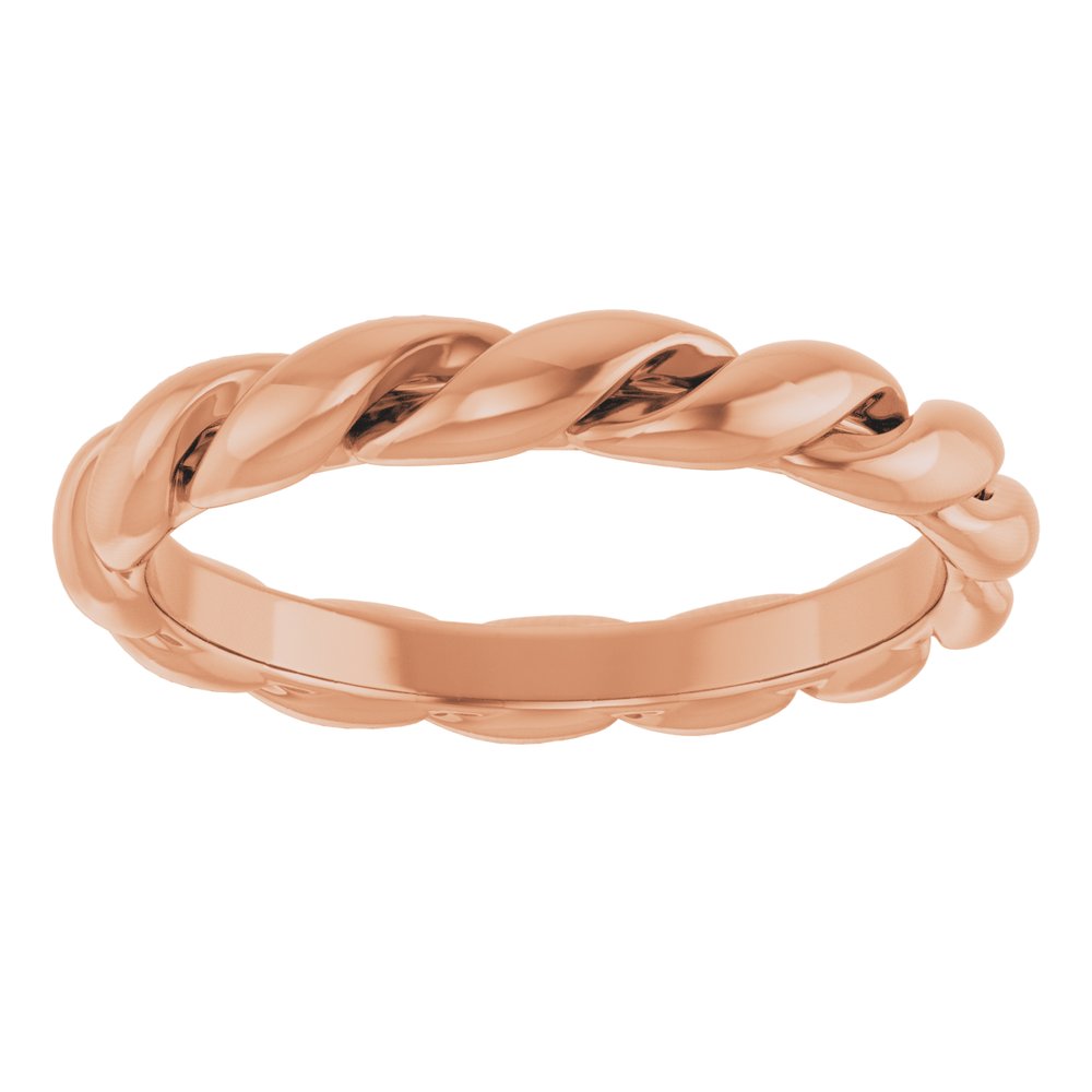 14K Rose 2.8 mm Twisted Band Size 5.5