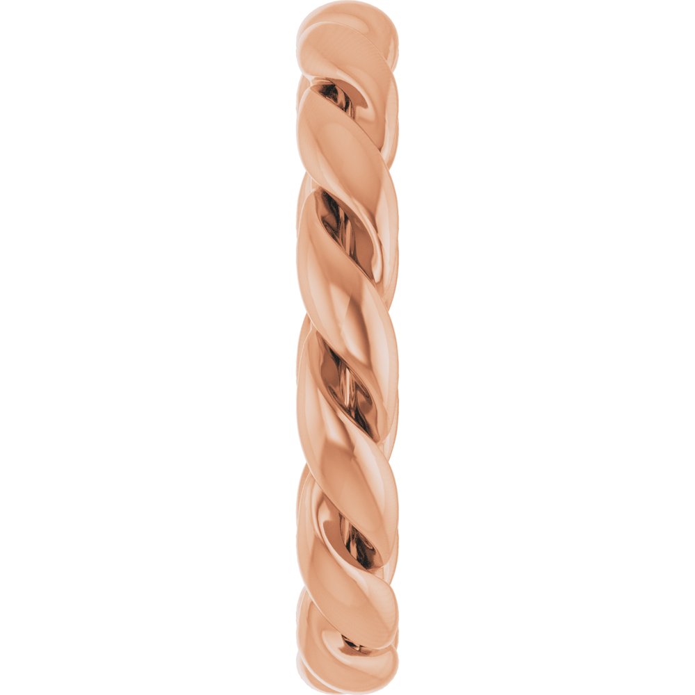 14K Rose 2.8 mm Rope Band Size 5.5