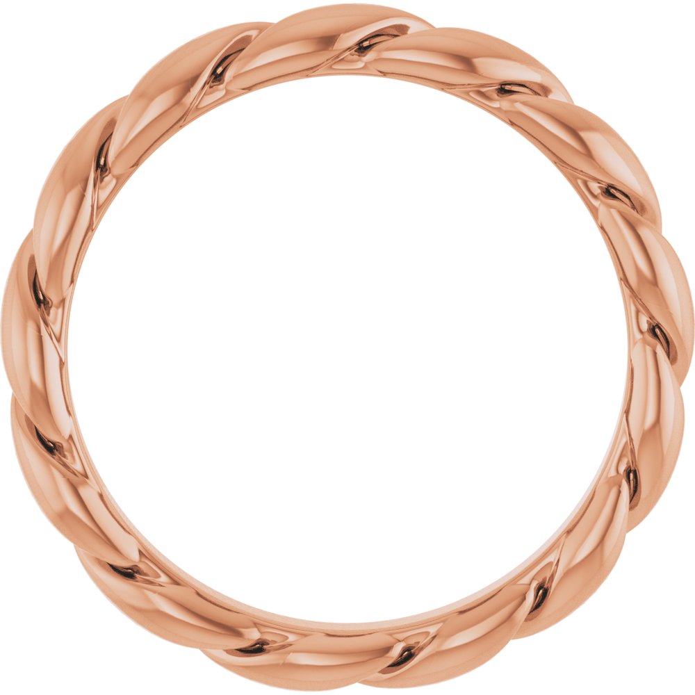 14K Rose 2.8 mm Twisted Band Size 5.5