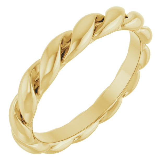 14K Yellow 2.8 mm Twisted Band Size 4.5