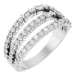 14K White Gold 7/8 CTW Natural Diamond Stacked Ring