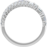 14K White Gold 7/8 CTW Natural Diamond Stacked Ring