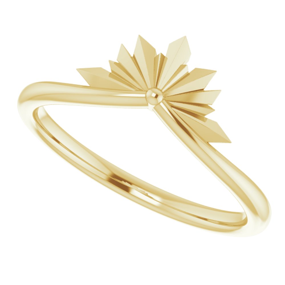 14K Yellow Star Ring