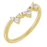 14K Yellow 1/6 CTW Natural Diamond Contour Band