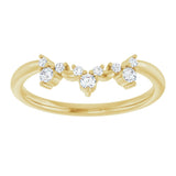 14K Yellow 1/6 CTW Natural Diamond Contour Band