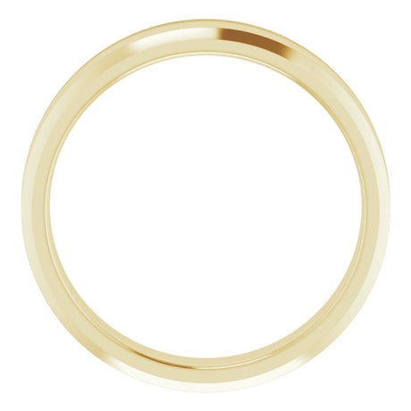 14K Yellow Gold 4 mm Beveled-Edge Comfort-Fit Flat Band Size 8