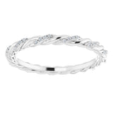 Platinum 1/10 CTW Natural Diamond Rope Eternity Band Size 7