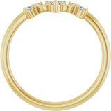 14K Yellow 1/6 CTW Natural Diamond Contour Band