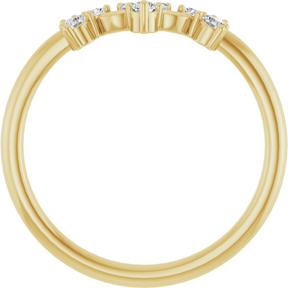 14K Yellow 1/6 CTW Natural Diamond Contour Band