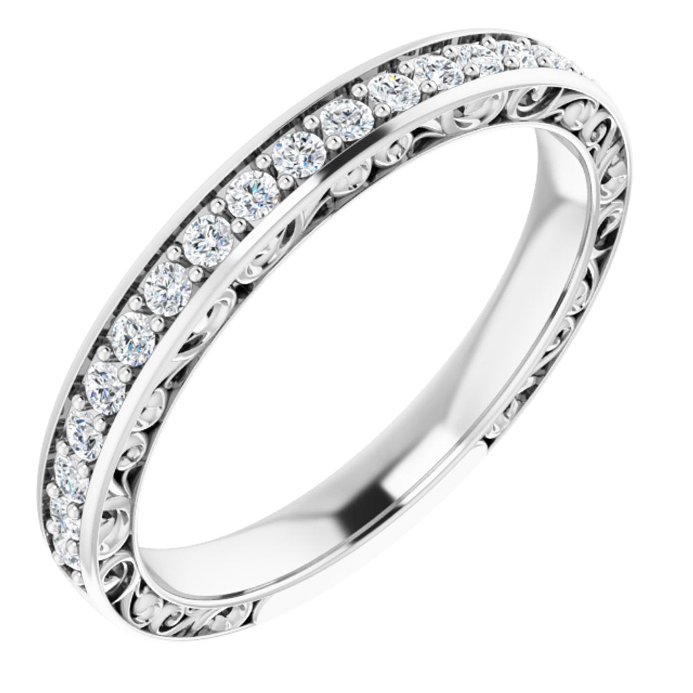 14K White 1/4 CTW Natural Diamond Anniversary Band