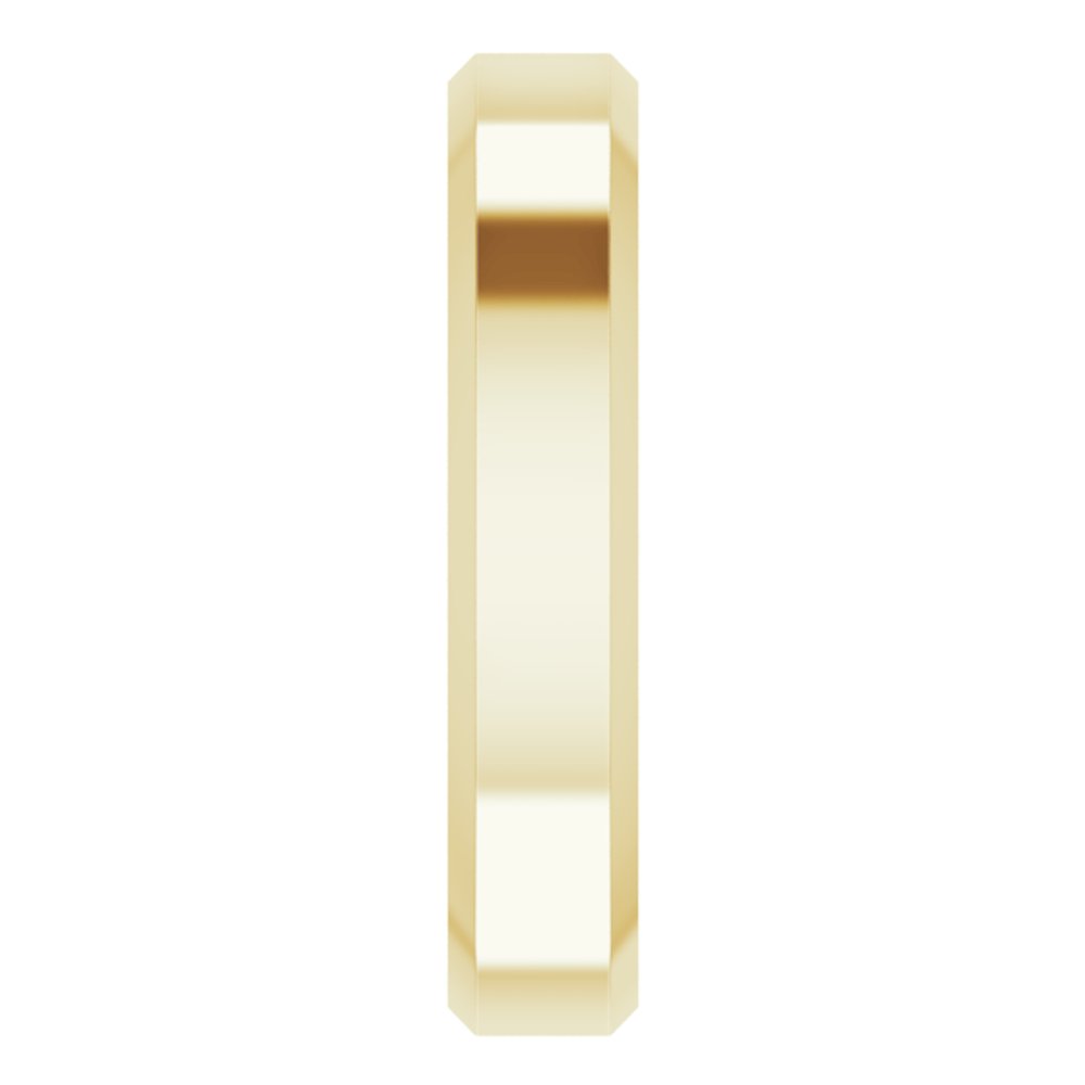 14K Yellow 4 mm Beveled-Edge Band